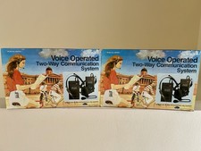 2 Sets - Vintage Realistic Voice Actuated Two-Way Communication System TRC 500