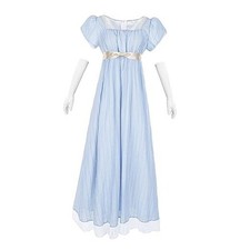 Regency Dress for Women - Empire Waist Era Gown XX-Large Blue