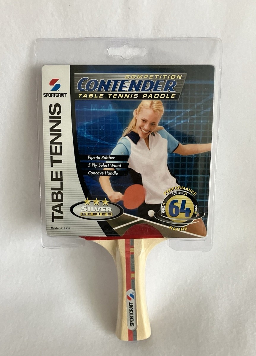 Sportcraft Competition Contender Table Tennis Paddle Silver Series
