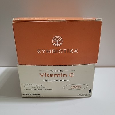 Cymbiotika Liposomal Vitamin C 1000mg Dietary Supplement 1 box, 30 Pkts Ex 12/26