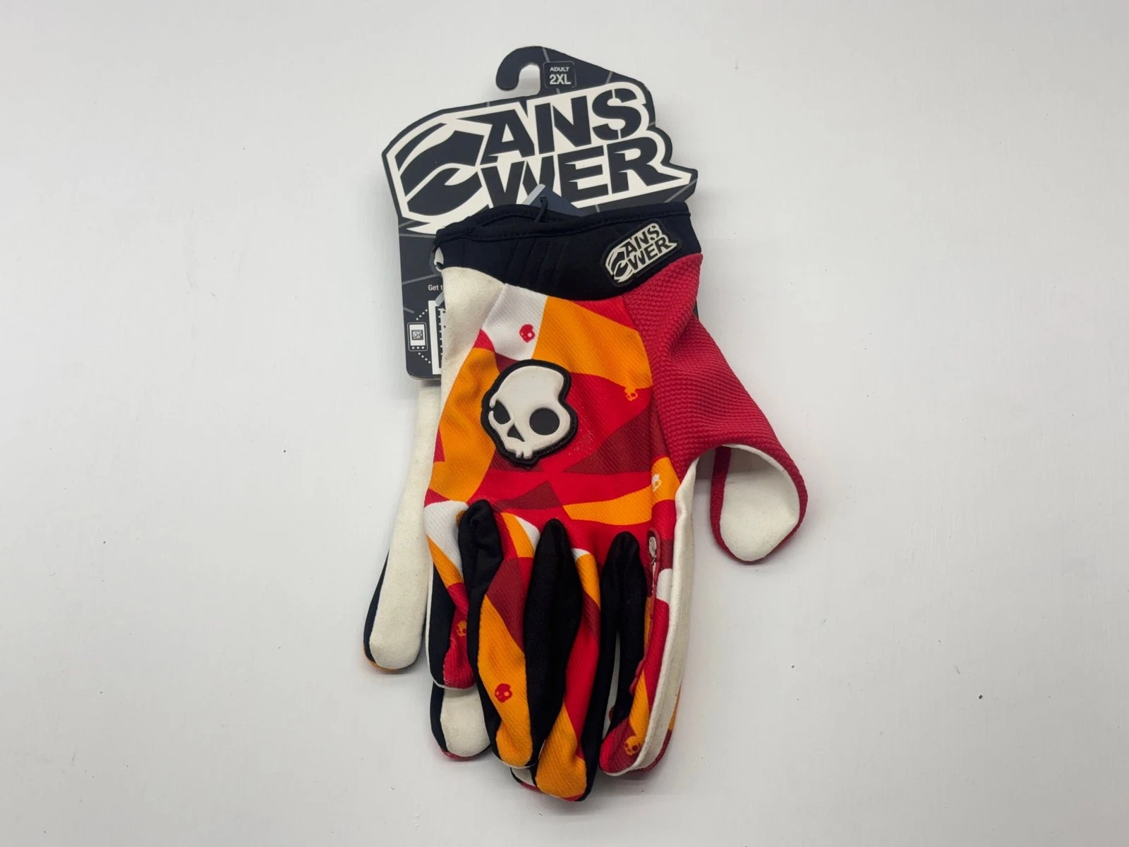 Answer Men's Gloves 2XL White Red XXL Riding Hand Gear Protection Motocross MX