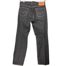 Levis 501 Original Fit Jeans Mens 36x34 Black Straight Leg Button Fly