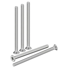 M4-0.7x65 Flat Head Machine Screws -15pcs -304 Stainless Steel -Silver