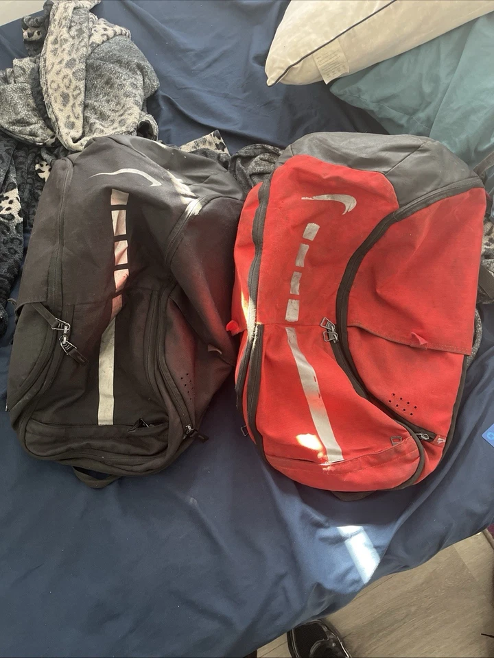 Nike Elite Mochila Negra/Gris Gimnasio Escuela Bolsa de Deportes Plateada Foto 3 de 3