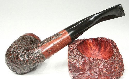 Gigant BRIAR, Per Georg Jensen - DENMARK, 03 Huge Rusticated Billiard, VERY NICE - Picture 3 of 12