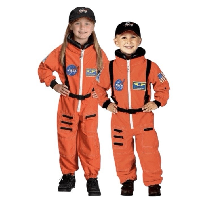 Traje de astronauta Aeromax Get Real Gear niños niños niñas 6-8 disfraz de Halloween