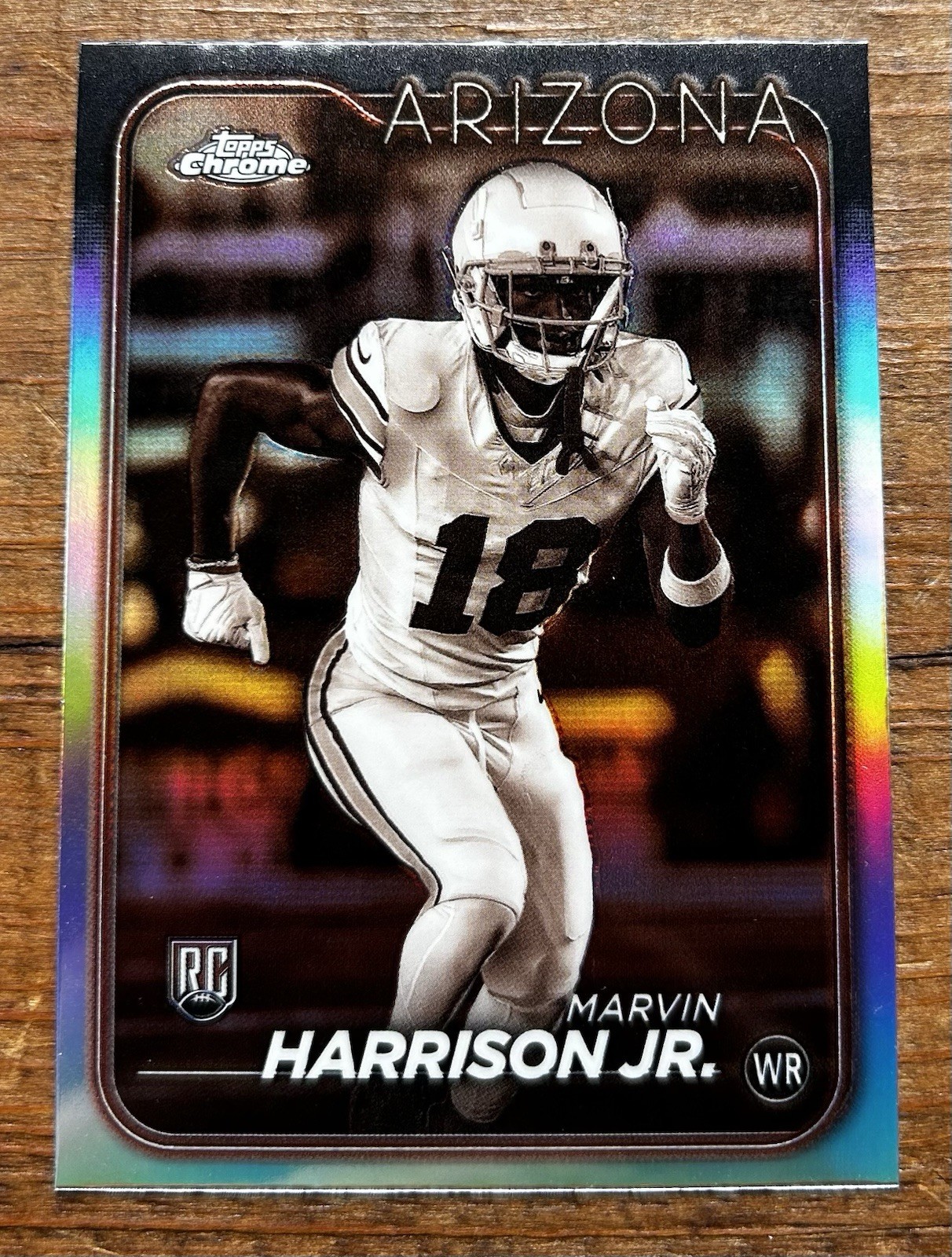 Marvin Harrison Jr. 2024 Topps Chrome SEPIA REFRACTOR ROOKIE RC #204 Cardinals