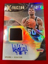2020-21 Panini Select - X-Factor Memorabilia Signatures David Robinson /25
