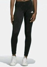 NWT Adidas Women's sz XS Black Logo Graphic 92 Cotton Tights GJ6611 