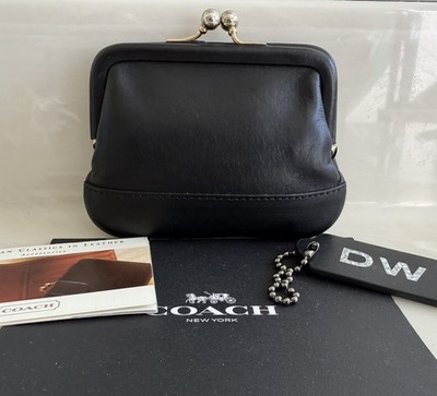 COACH VINTAGE BLACK LEATHER KISSLOCK COIN PURSE 7155 | eBay COACH VINTAGE BLACK LEATHER KISSLOCK COIN PURSE 7155 | eBay
