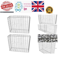 Versatile Outdoor Gabion Baskets - 100x80x30cm, Includes Free Connectors & Hooks