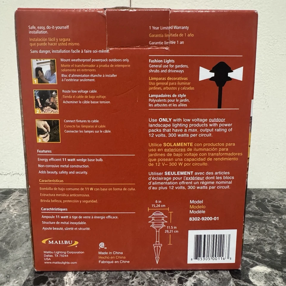 MALIBU CL191K 11W Low Voltage 12V Garden Landscape Light Metal Antique Copper - Image 2 of 4