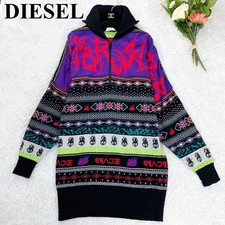 Diesel 2020SS K-CHILL Knit Mini Dress XS Multi-Color Cashmere Blend Japan