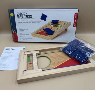 Kikkerland Small Desktop Bag Toss Mini Cornhole Game Great Gift!  Brand New