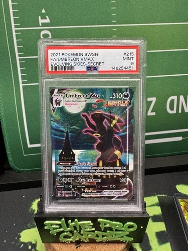 POKEMON UMBREON VMAX ALTERNATE ART SECRET FULL ART 215/203 SWSH07 HOLO PSA 9