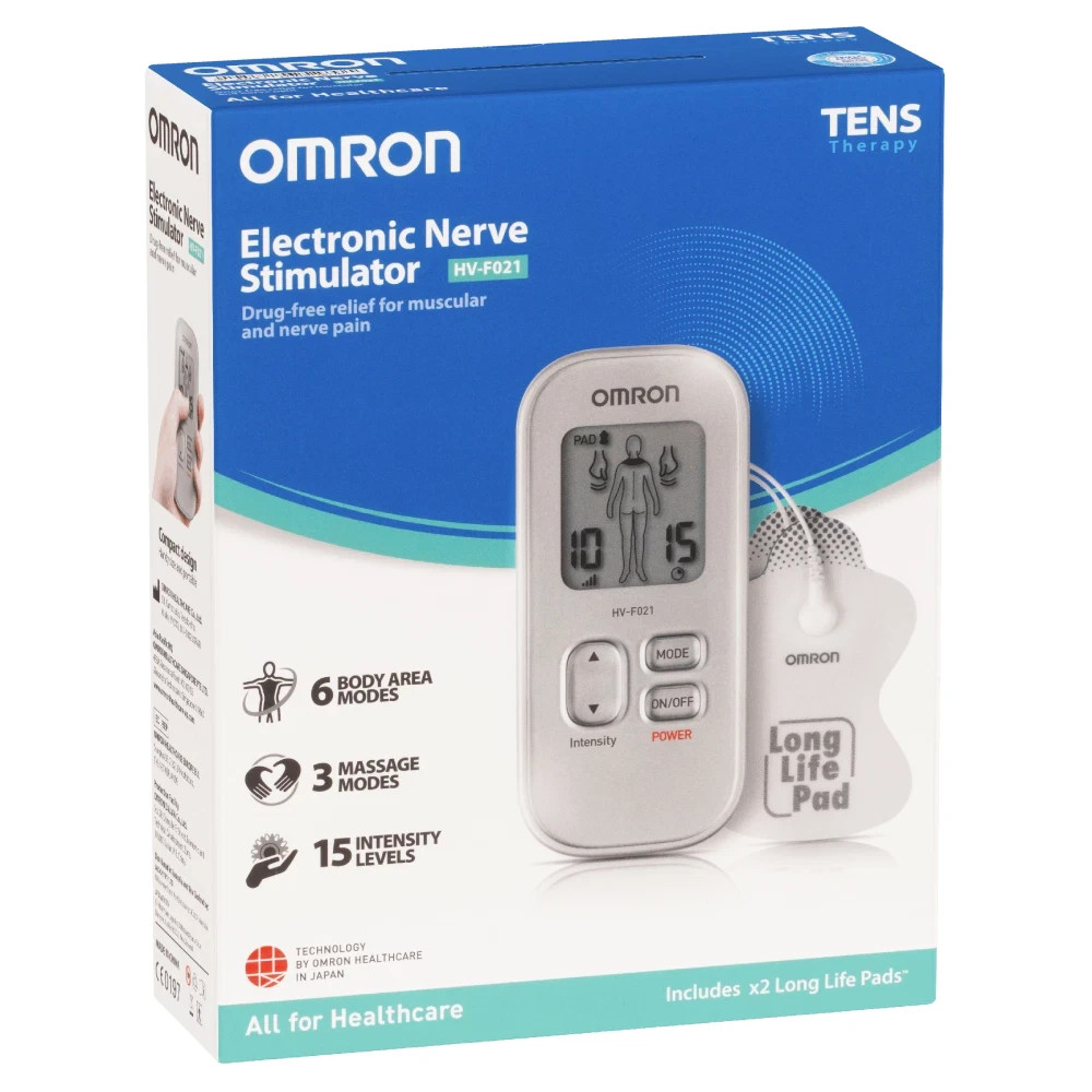 Omron Electronic Nerve Stimulator HV-F021 — Deluxe TNS Therapy Device