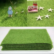 Artificial Fake Grass Mat Grassland Simulation Moss Lawn Turf Carpet Land 6"x 6"