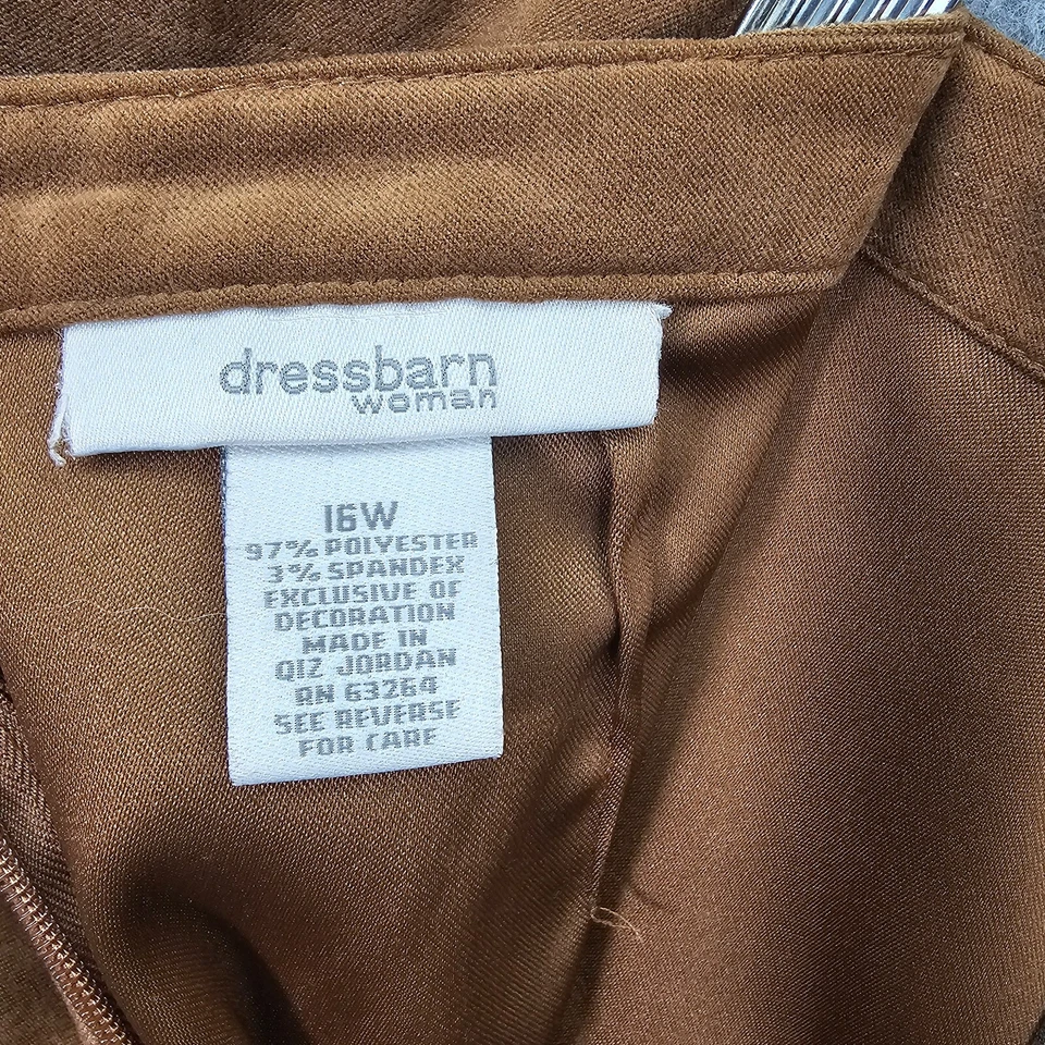 Maxi Falda Western de Gamuza para Mujer 1X Marrón Cordón Acampanado Y2K DRESSBARN 16W Foto 3 de 4