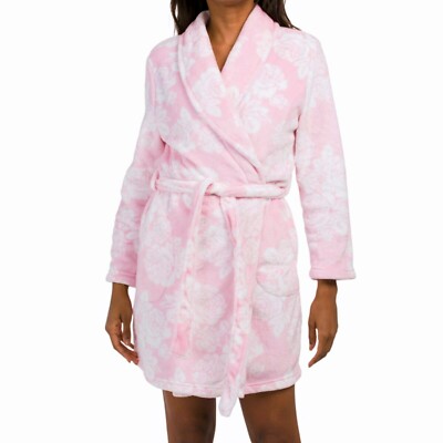 NWT NOIRE JASMINE ROSE Floral Print Ultra-Soft Plush Robe  M,L,XL