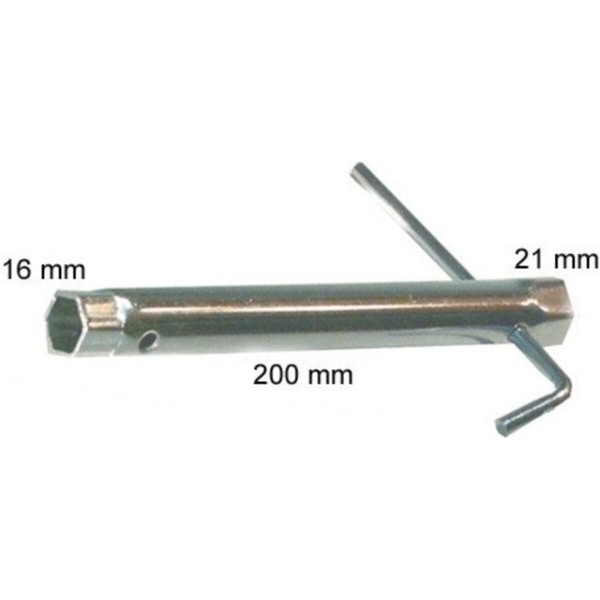 ZüNdkerzenschlüSsel JMP 200Mm SchlüSselweite 16/21 Mit Abgewinkeltem Knebel-image