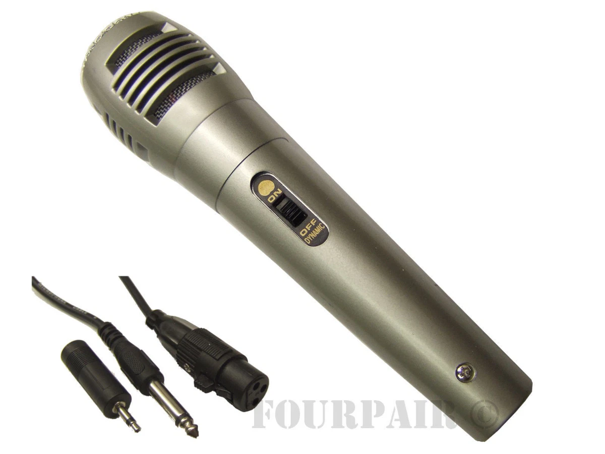 Microphone Karaoke Vintage Optimus Avec Effet Écho Réglable - Noir - Modèle 33-3016