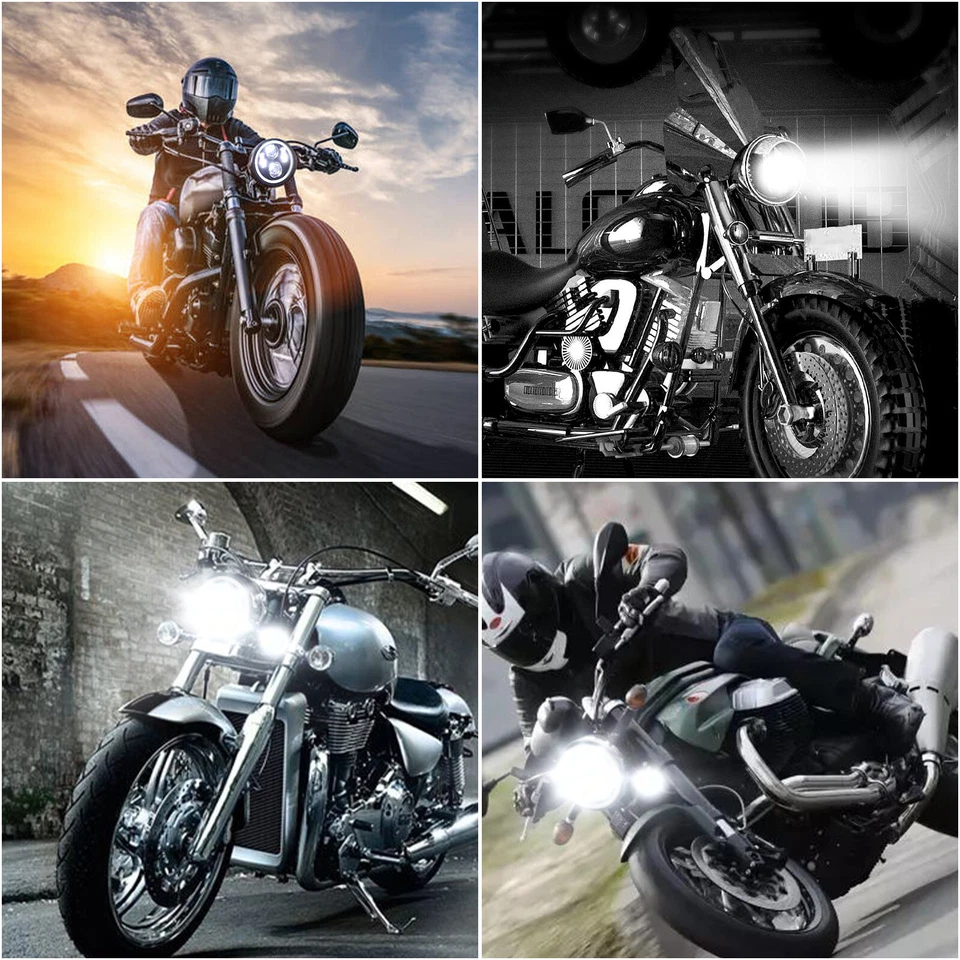 5.75" 5-3/4" LED Headlight Hi/Lo Turn Signal For Honda Rebel CMX125 CMX 500 250 - Изображение 2 из 4