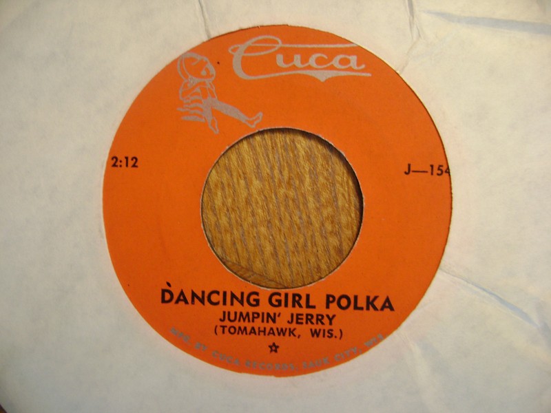 CUCA 45 RECORD J1545 /JUMPIN' JERRY/DANCING GIRL POLKA/ HONEY WALTZ/ VG+/G+