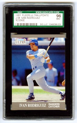 IVAN RODRIGUEZ~1991 ULTRA UPDATE SGC-9 MINT (96) GRADED MLB ROOKIE