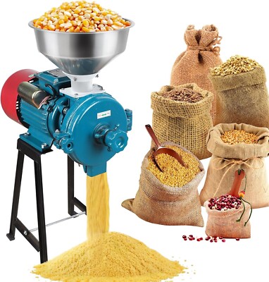 Electric Grain Mill Grinder 3000W 110V  Commercial Dry Feed Corn Cereals Wheat