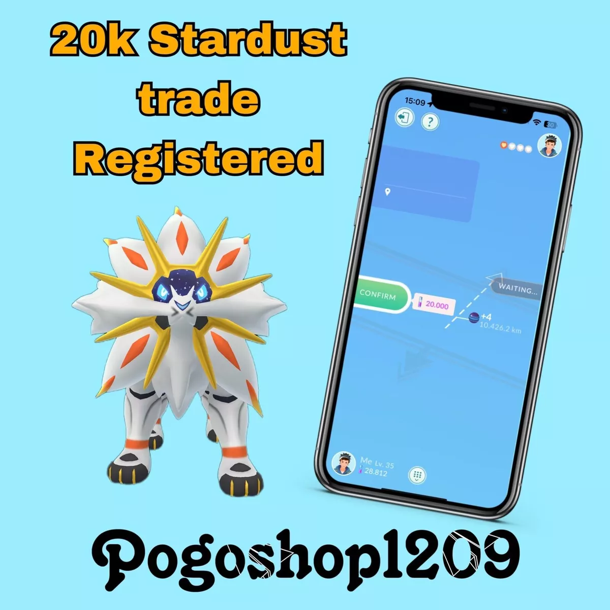 Pokémon Go Solgaleo - Trade 20k stardust