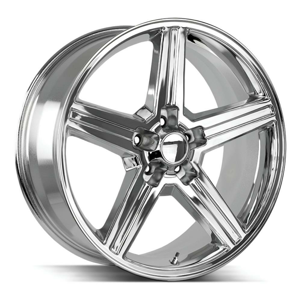 22 inch 22x9.5 Strada Replica IROC Chrome Wheels Rims 5x5