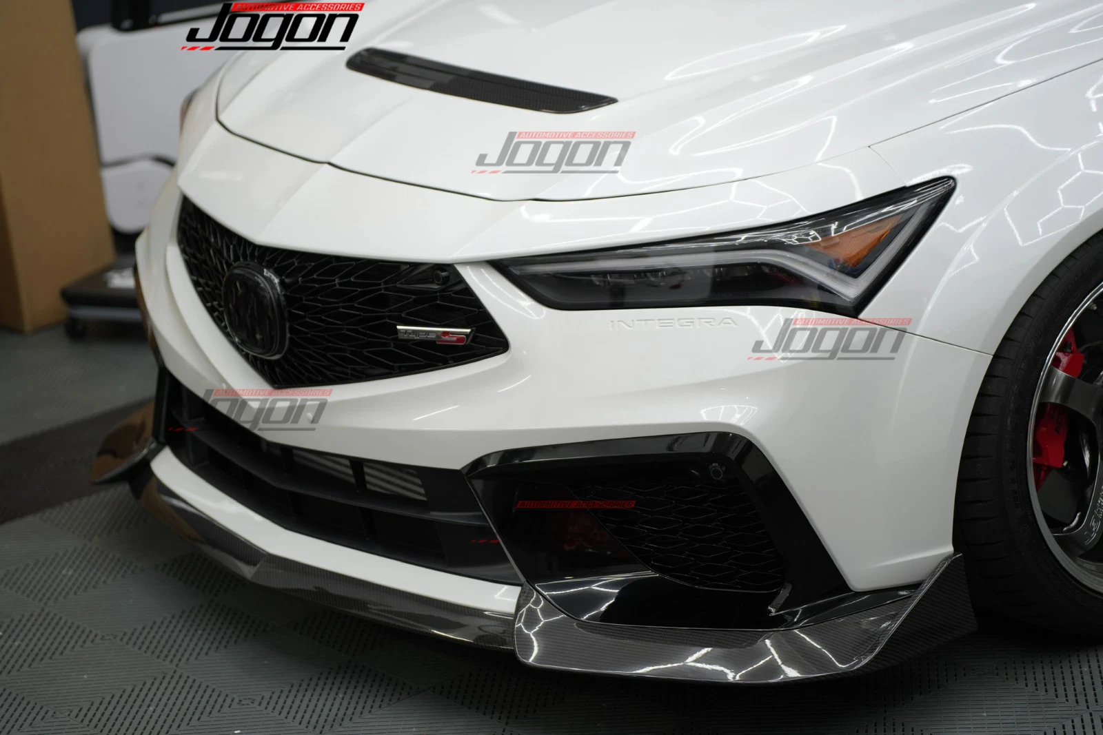 Kit Carrosserie Aileron Inférieur Avant En Carbone Véritable Pour Acura Integra Type S A-Spec 23+ - 3 Pièces, Neuf