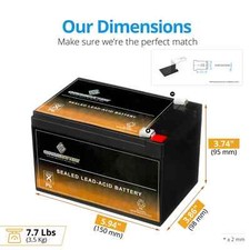 New Chrome Battery 12V 14AH SLA Replacement Battery