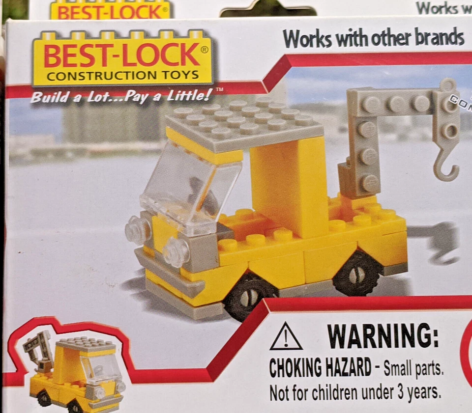 Best Lock Construction Toys LOT of 4 Desert Jeep Truck, 2-Police cars, Tow truck - Image 2 of 4