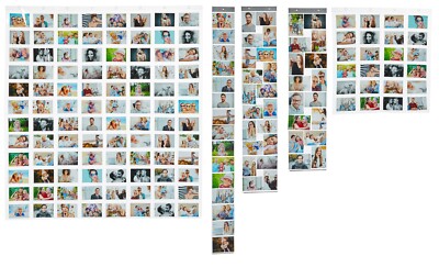 Viele Fotohalter Fotowand Bildervorhang Foto Karten Bilder Collage Kunststoff