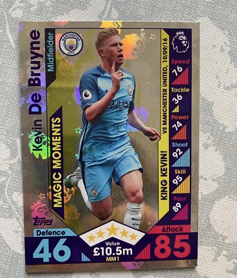 Topps Match Attax Extra 16 17 Team Karten - Magic Moments - Legends Kevin De Bruyne