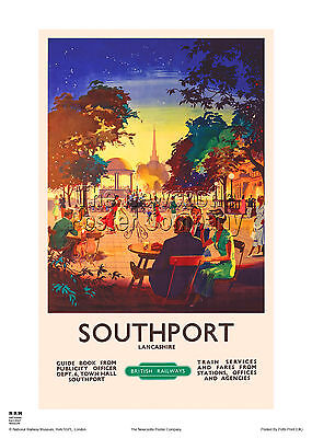 Vintage Lancashire & Yorkshire Railways  Poster reproduction. Southport