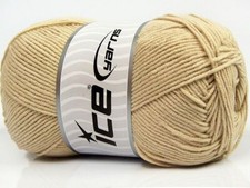 4-Skein Lot Lorena Yarn Fine cotton 4x100g Light Beige