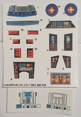 Vintage Star Wars ISP-6 Replacement Toy Stickers - Peel & Stick No Need to Cut