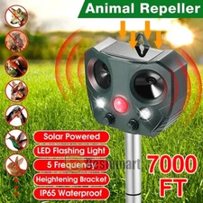 De Perros Gatos Animales Repelente Ultrasónico Con Energía Solar Prueba De Agua