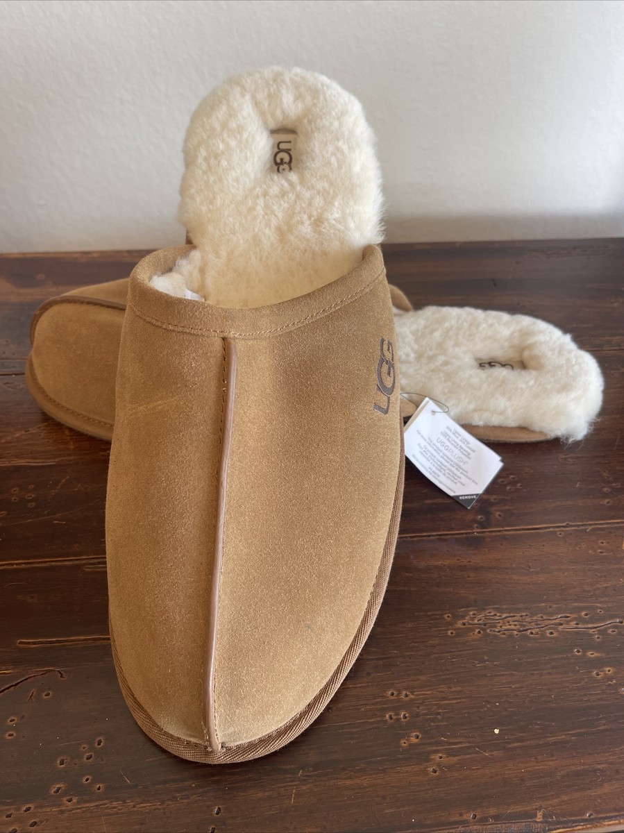 UGG Mens Scuff BROWN Slippers Size 18 Brand New W FUR | eBay display picture 2
