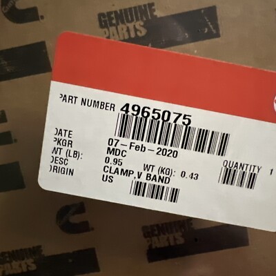 GENUINE NEW OEM CUMMINS EMISSION CONTROL T BOLT CLAMP 4965075