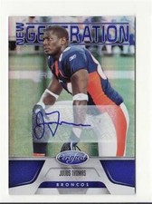 2011 Certified Mirror Blue Autograph Julius Thomas 080/100 Auto Jersey Number 80