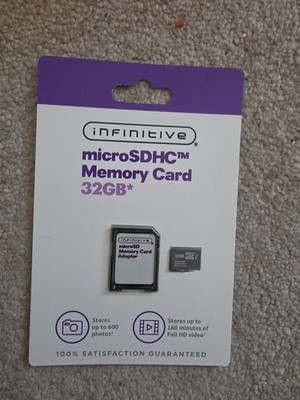 Infinitive MicroSDHC Memory Card 32GB Micro SDHC 32 GB 80-56-19288-032G NEW