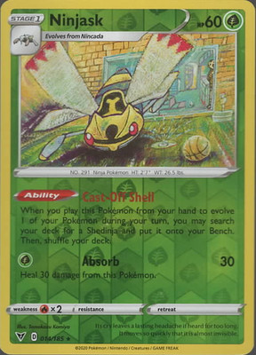 Pokemon  Ninjask  Stage 1  014/185 Holo  2020
