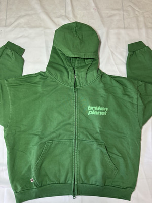 Broken Planet Zip up Hoodie Medium Washed Pine Green 