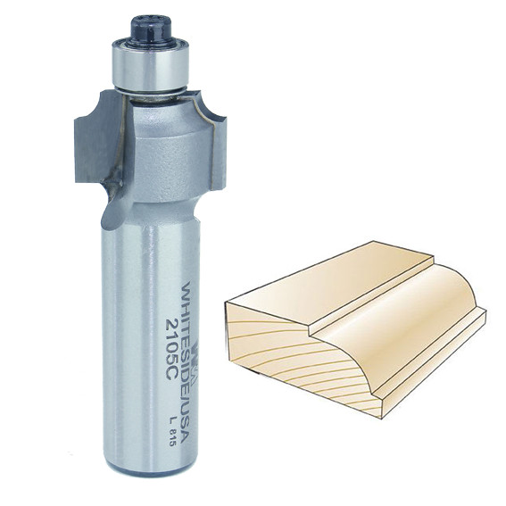 Whiteside Beading Bit 1/2 in. SH x 1/8 in. R 2105C