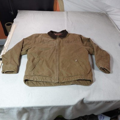 #ad Dri Duck Chore Jacket Mens XL Brown Canvas Quilted Lined Workwear Barn Coat Top $38.99