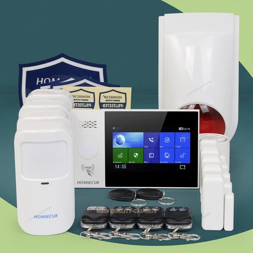 HOMSECUR Wireless WIFI 4G 2G RFID SMS Autodial Burglar Intruder Alarm System