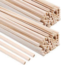 150 Pack 1/4 X 12 Inch Balsa Wood Sticks Hardwood Square Dowel Rods Hardwood